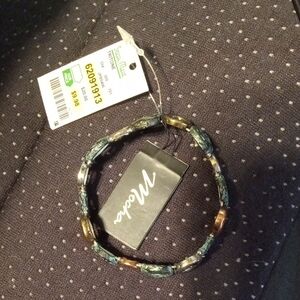 Nadri Green and Brown Beaded Bracelet